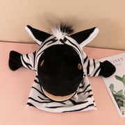 4 Pcs Plush Hand Puppet Set (Blue Donkey + Cow + Yellow Duck + Zebra), the Puppet Type Perfect for Storytelling,Teaching,Preschool,Birthday Gifts