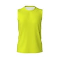 thumbnail image 6 of Lsque Yellow Print Men's Cotton Blend Sleeveless Muscle Shirts (S-3XL)- Moisture Wicking, Odor Protection, UPF 30+,3X-Large, 6 of 8