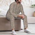 thumbnail image 7 of Susaid Hand Drawn Snake Print Men's Long Sleeve Pajama Set, Two-Piece Button-Down Loungewear PJs Set, Comfortable Sleepwear for Relaxation-XX-Large, 7 of 7