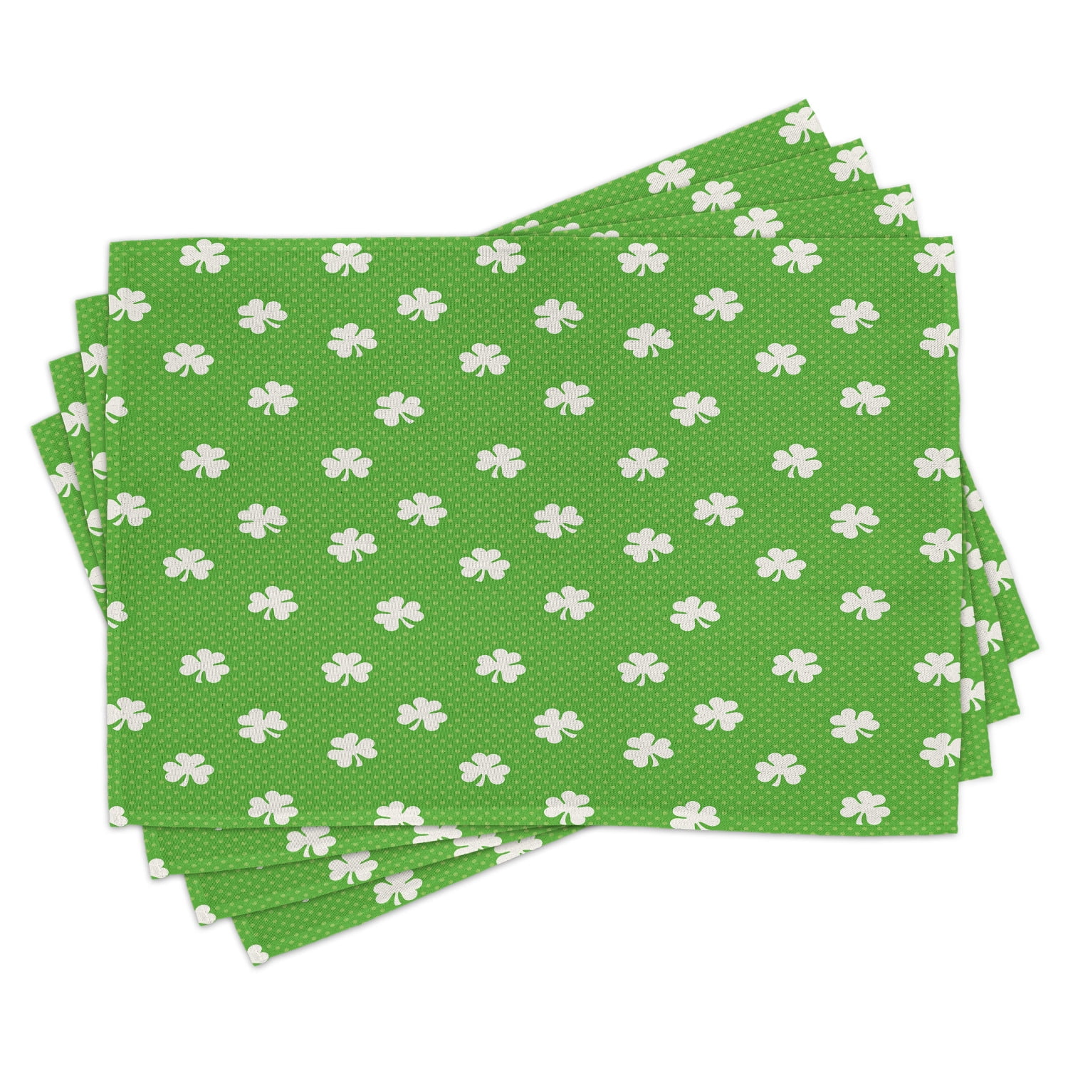 Irish Placemats Set of 4 Old Fashioned Polka Dots Backdrop with
