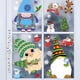 thumbnail image 4 of Farfi 9 carteles de ventanas desmontables PVC impermeable feliz navidad pegatinas de pared enana productos festivos, 4 of 5