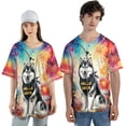 thumbnail image 4 of Hello 2025 Siberian Husky Celebrates Happy New Year Firework Balloon All Over Print 3D Baseball Shirt Husky Dog Lover Gifts Softball Sport - 02024, 4 of 6