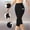*Black, variant on Women's High Waist Tummy Control Capri Leggings, Butt Lifting Workout Pants for Yoga and Gym Army Green,Women's Plus M