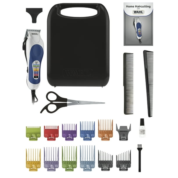 Wahl Corded Color Pro Color Coded Haircut Hair Clipper Kit, 20Pc, Model 79300-400T