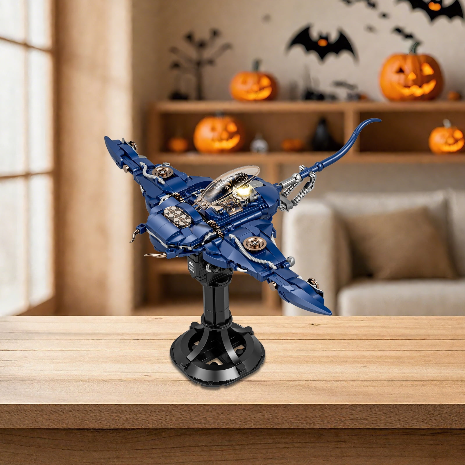 Mechanical Manta Building Block Set, DIY Assembly Model for Adults & Teens 14+, Ideas Gift for Birthday & Christmas & Halloween