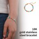 thumbnail image 5 of Sonducket Cadena de eslabones Cadenas exquisitas Pulseras de moda coloridas de acero inoxidable Brazaletes de mano clásicos para niñas y mujeres Ropa, zapatos y accesorios Miscelánea Sonducket AP018046-00, 5 of 6