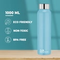 thumbnail image 2 of Stainless Steel Water Bottle Pack Of 5 - 1 Liter Each, Blue | Leak Proof, Durable & Rust Proof | Non-Toxic & BPA Free Steel Bottles | Eco Friendly Stainless Steel Water Bottle, 2 of 5