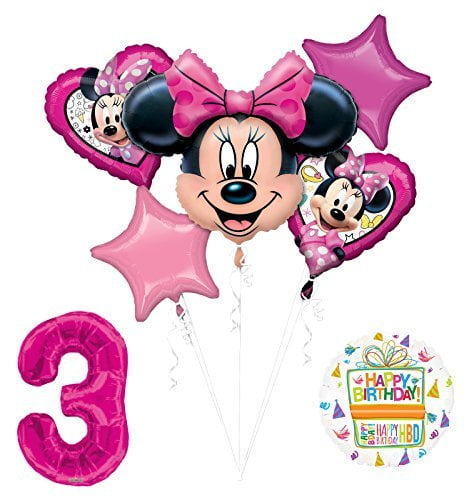 Minnie Mouse Forever Balloon Bouquet Girls Birthday Party Decoration Supplies 
