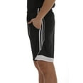 thumbnail image 2 of At The Buzzer Mens Athletic Shorts with pockets (Black White, 2X), 2 of 3