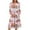 Light pink, variant on Women's Christmas Printed Fashionable Loose Round-Neck Dress, Holiday Print, Casual Wear, Retro Style, Comfort Fit, Everyday Dress, Festive,Purple,2XL