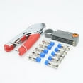 thumbnail image 3 of GOOHOCHY Cable Crimp Tool Coaxial Tool Set Carbon Steel Blue 1 Set for Technicians, 3 of 5
