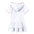 thumbnail image 4 of Grblisyd Girls Swim Cover Up Solid Color Hooded Zip-Up Terry Swimsuit Ruffle Bathing Suit Kids Short Sleeve Swimwear, 4 of 7