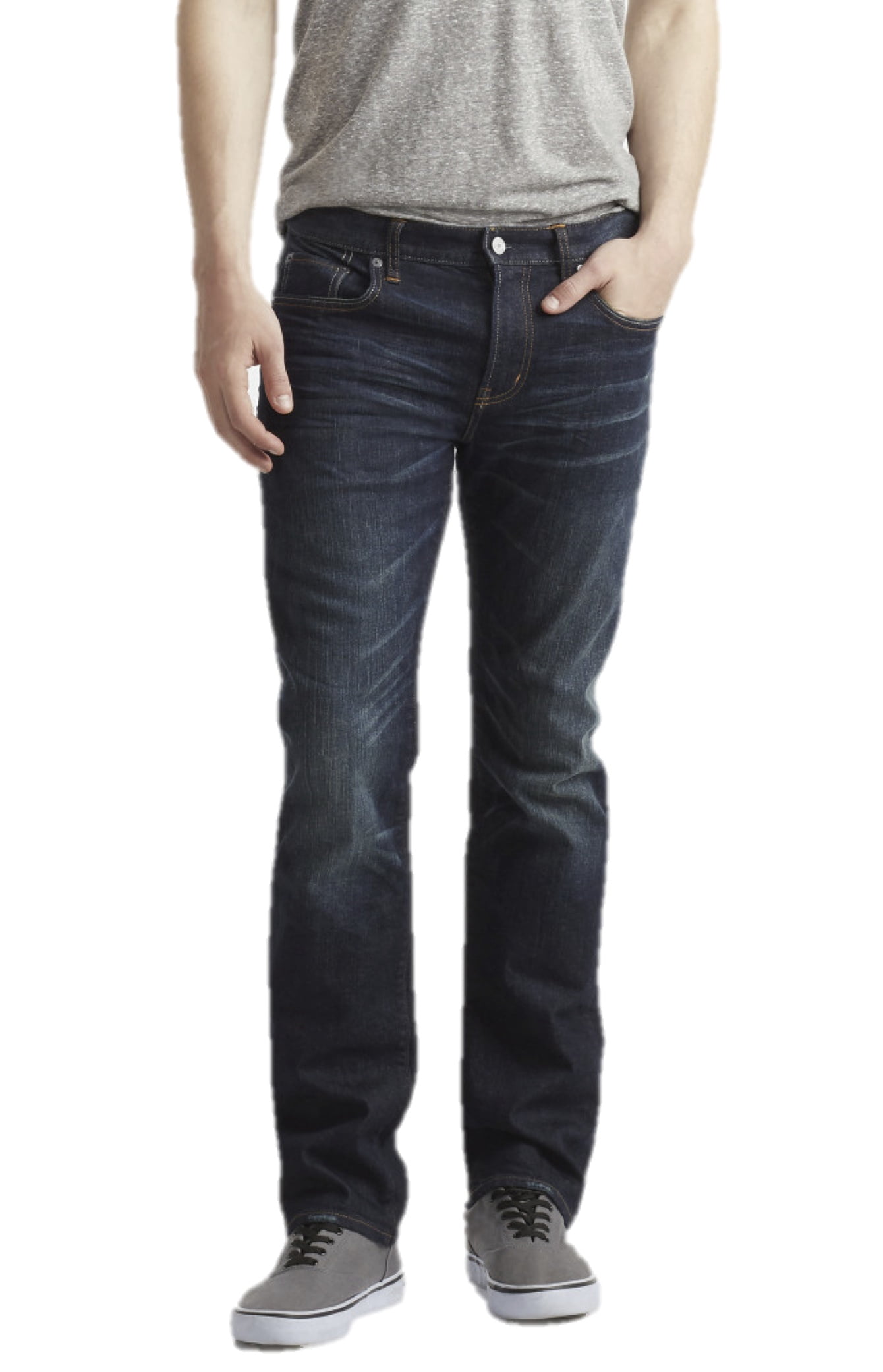 Aeropostale Mens Slim Straight Dark Wash Stretch Jeans - Walmart.com