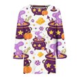 thumbnail image 4 of MVRLSH Womens Tops Shirts Blouse Casual Halloween Graphic Printed 3/4 Sleeve V Neck Loose Fit Blouses, 4 of 5