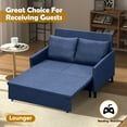 thumbnail image 6 of BIGSYY 3-in-1 Convertible Sleeper Loveseat Sofa with Pullout Bed & Storage, Modern Compact Design for Adults, Blue, 6 of 7