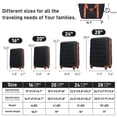 thumbnail image 2 of Oufan Hardshell Luggage Sets 3 Pieces with TSA Lock, Lightweight Luggage Travel Set with Spinner, 24IN+Handbag+Cosmetic Case, Black, 2 of 7