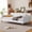 Beige + Upholstered + Twin, variant on Full Size Upholstered Daybed with 4 Support Legs,Rubine