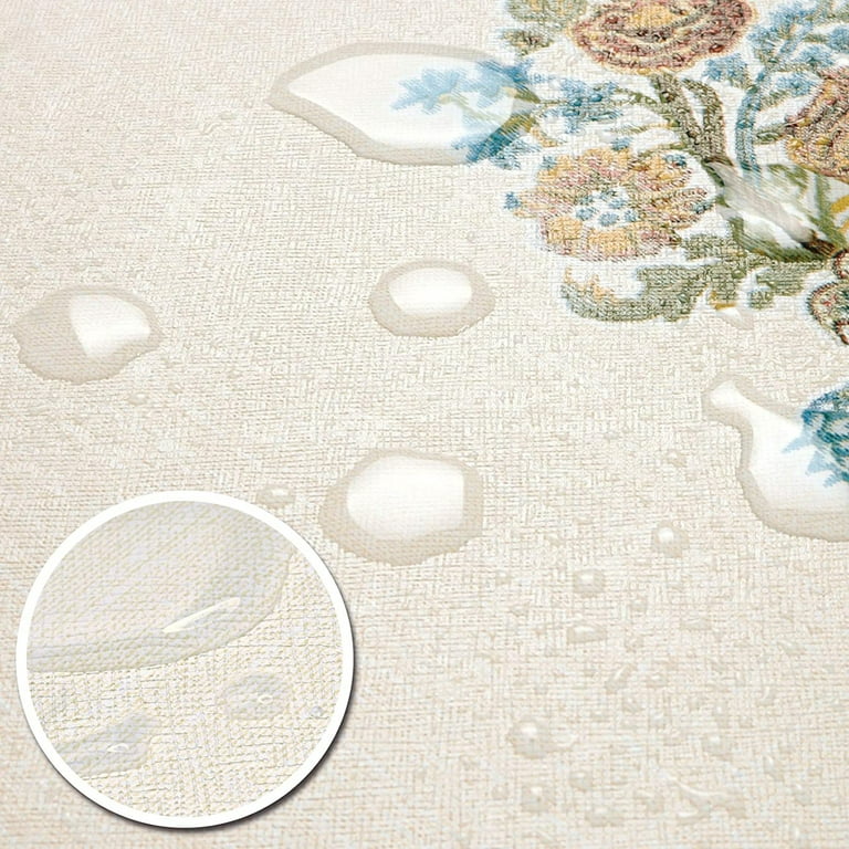 Plum Tones Watercolor Floral Tablecloth  Wrinkle Resistant + Spill-Proof +  Oil Stain Resistant + Machine Washable/Dryer Safe — Myrtle & Rum