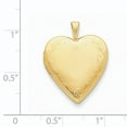 thumbnail image 3 of 14K Yellow Gold 20mm Flower Vine Border Heart Locket, 3 of 6