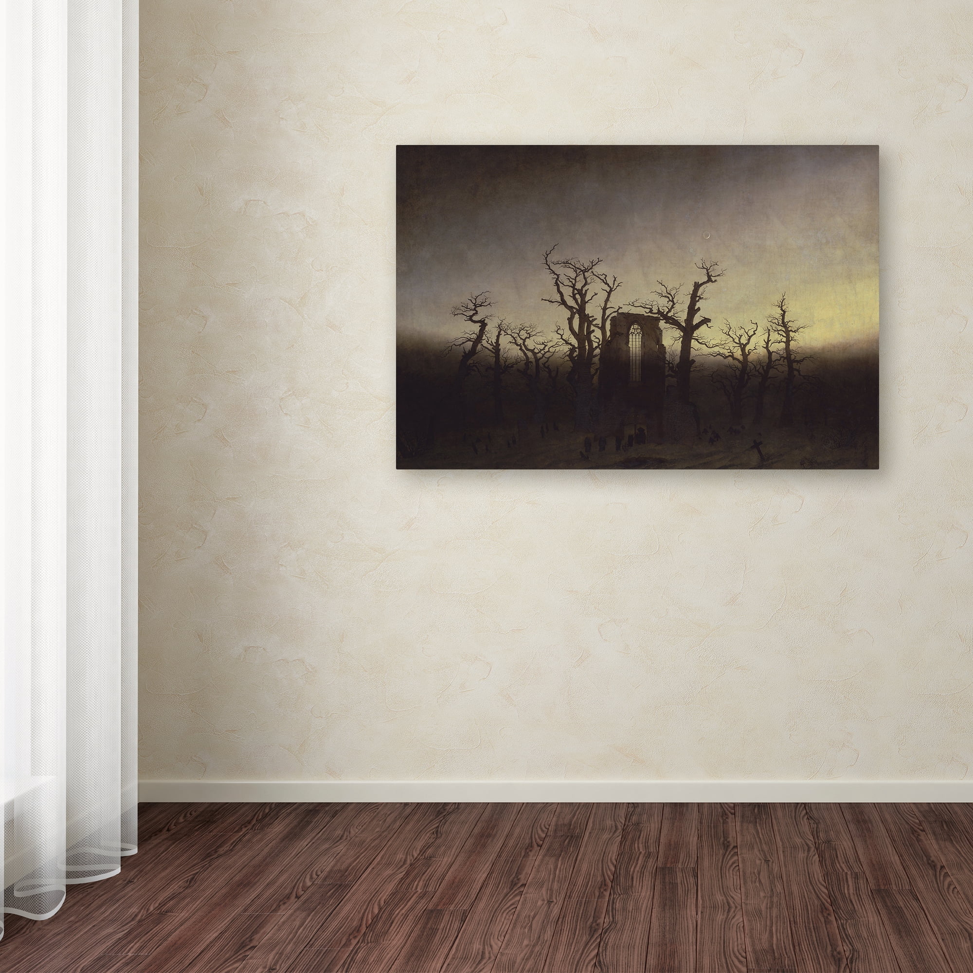 Trademark Fine Art 'Abbey Among Oak Trees' Canvas Art by Caspar David Friedrich