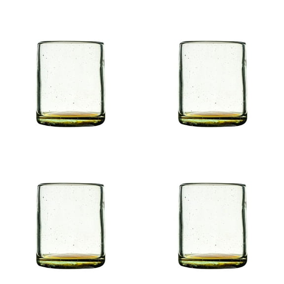 10 Strawberry Street Jimador DOF Handblown Mexican Glass, Set of 4