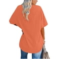 thumbnail image 4 of Womens T Shirts Oversize T Shirt Women's Print Short Sleeve Round Neck Vintage V Neck Tops Casual Basic Summer Tee Shirts Blouse Tops for Women, 4 of 5