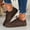 Brown, variant on IEMIEMIEM Women's Retro Faux Suede Lace Up Flat Sneakers Comfortable Soft Lightweight Casual Walking Shoes Vintage Daily Trainer Flats Gray 7.5 Wide