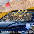 thumbnail image 4 of Jeiento Mushroom Dragonfly Sun Shade Foldable Automotive Front Window Sunshade Protector Sun Shade for UV Protection Car Interior Accessories for Sun Heat Fit Most Car, 4 of 6