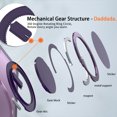 thumbnail image 2 of Decase for Samsung Galaxy S25+ Translucent Hard Back Case with 360°Rotatable Magnetic Ring Kickstand,Compatible with Mag-Safe,Military Grade Shockproof Translucent Protective Case,Purple, 2 of 6