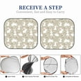 thumbnail image 6 of Xecao Rabbit And Flower for Foldable Car Sun Shades (2-Pack) offer sun protection with an easy-fold design for convenient windshield shading., 6 of 7