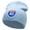 Light Blue, variant on Interstate Highway 40 Sign Embroidered 8 inch Acrylic Short Blank Beanie - Grey OSFM
