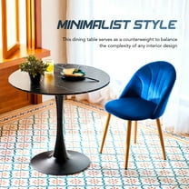 24 Inch Modern Round Dining Table for 2-4 People with MDF Top and ...