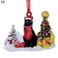 thumbnail image 1 of Hanging Pendant Cartoon Cat Easy for Hanging Wood Xmas Tree Hanging Home Decor, 1 of 8