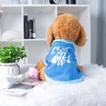 thumbnail image 3 of Camiseta para mascotas primavera otoño perro cachorro ropa para gatos pequeños, chaleco impreso, talla L #1, 3 of 7