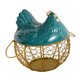 thumbnail image 5 of Cesta para huevos, porta huevos de gallina, cesta para recoger huevos con tapa de cerámica decorativa Dorado con Punto Pequeño, 5 of 9