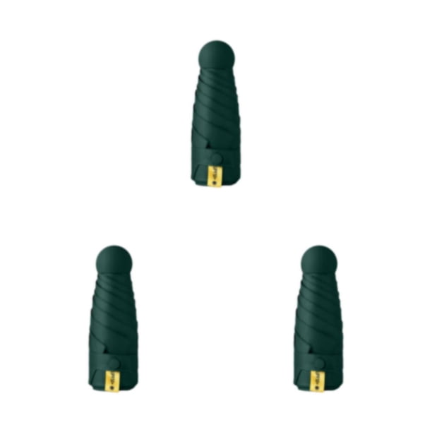 Yuarrent Paraguas lluvioso Mini sombrilla Protección solar Diseño plegable Bolsillo Moda Conveniente Paraguas soleados Verde oscuro Type1 NO1