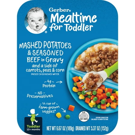 Gerber Mashed Potatoes & Seasoned Beef in Gravy with Carrots, Peas and Corn, 6.67 oz Ounce