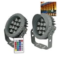 thumbnail image 2 of 12W With Memory LED RGB Flood Light Lamp Roman Column Lighting Led Spotlight With Remote Control Floodlight ,Light Your Way Forward, 2 of 7