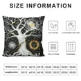 thumbnail image 5 of Tree of Life Pillow Covers , Sun And Moon Throw Pillow Covers, Gothic Bohemian Cushion Covers, Trippy Galaxy Stars Decorative Square Pillow Cases Bedroom Decor, White And Black, 5 of 5
