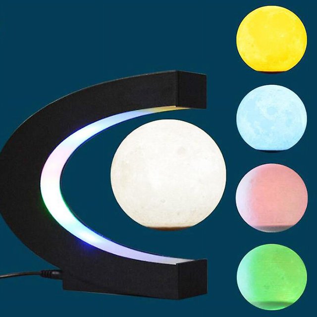 Base LED tipo C con decoración de bola de levitación magnética Night L