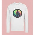 thumbnail image 5 of Old Glory Mens Tie Dye Peace Sign Distressed Halftone Long Sleeve Graphic T Shirt, 5 of 6
