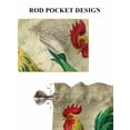 thumbnail image 6 of Vintage Rooster Bathroom Window Curtain, Farmhouse Retro Animals Elegant Light Filtering Coffee Kitchen Curtains, Bedroom Living Room Curtains 2 Panel 84"x54", 6 of 6