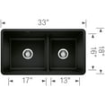 thumbnail image 7 of BLANCO PRECIS 1.75 Cinder Low Divide Undermount Sink, 7 of 7
