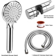 thumbnail image 3 of Kit de cabezal de ducha con manguera y soporte para cabezal de ducha, accesorio universal con 5 modos de rociado ajustables para barra deslizante ajustable de 18-25 mm de diámetro exterior,, 3 of 5