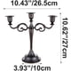 thumbnail image 5 of Portavelas, portavelas de latón de 3 brazos, portavelas de boda, centros de mesa de candelabro, portavelas, portavelas cónicos (negro) TUNC Sencillez, 5 of 5