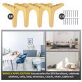 thumbnail image 2 of 7 Inch / 17cm Metal Furniture Legs, Btowin VCF 4Pcs Gold Triangle Diamond Furniture Feet Modern Style Furniture Sofa Legs, DIY Heavy Duty Replacement Legs for Cabinet Sofa TV Stand Bookcase, 2 of 6