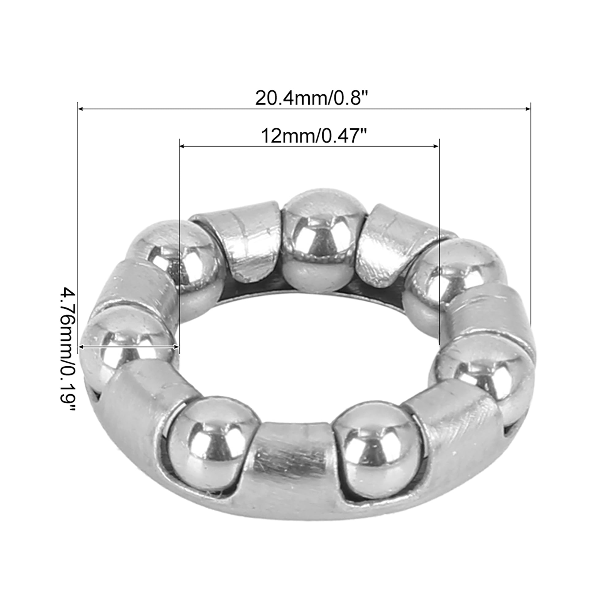 Unique Bargains 4 Pcs Universal Ball Bearing Retainer 0.19" x 7 Balls for Bicycle Crank