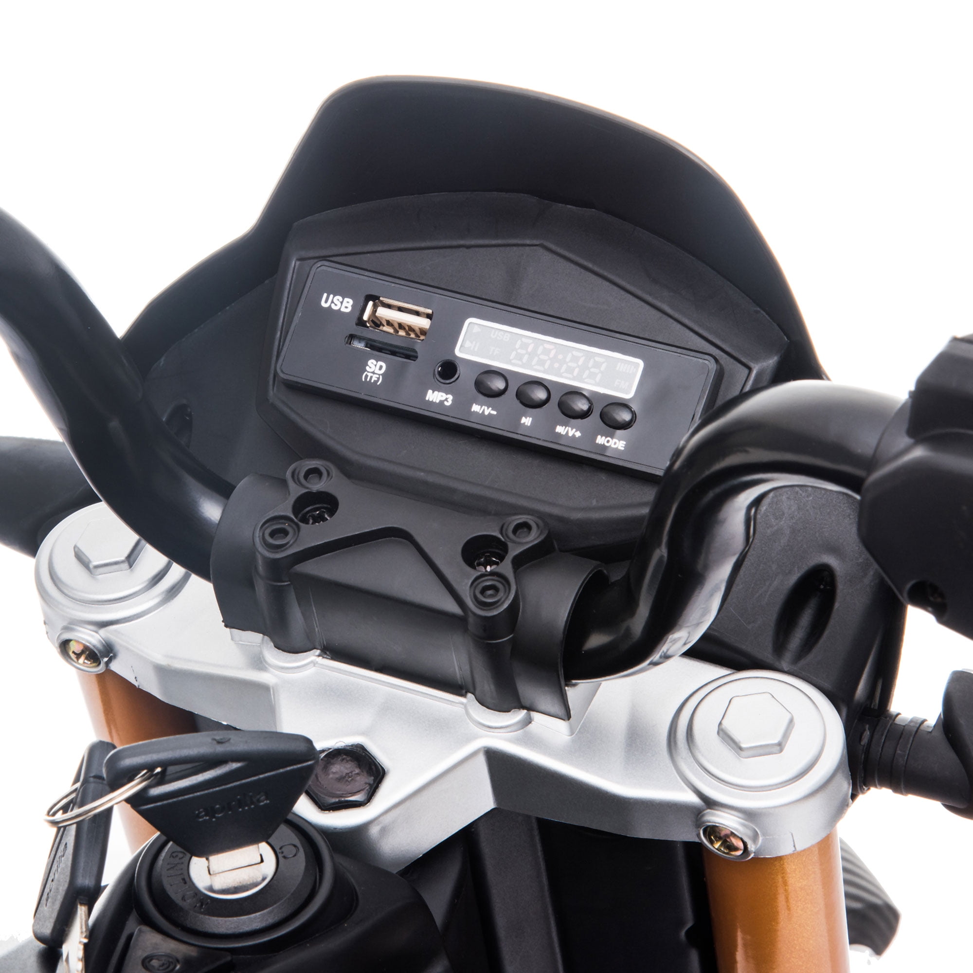Kepooman 12V Battery-Powered Kids Ride On Motorcycle, Childern Ride On Electric Car Suitable for 2-3 Ages, Black