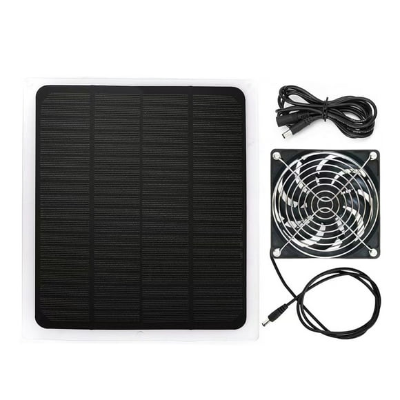 Labymos 20W 12V Monocrystalline Silicon Solar Panel Solar Power Panel Exhaust Fan Mini Portable Cooling
