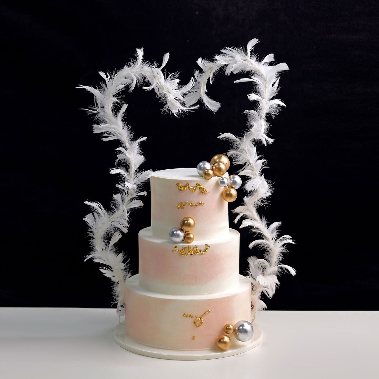 Efavormart Real Feathers Led Light Up Cake Topper Adjule Wedding Decor Com
